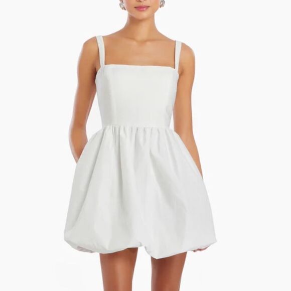 Amanda Uprichard Christine Dress White mini bubble Revolve XS as is - Picture 1 of 15